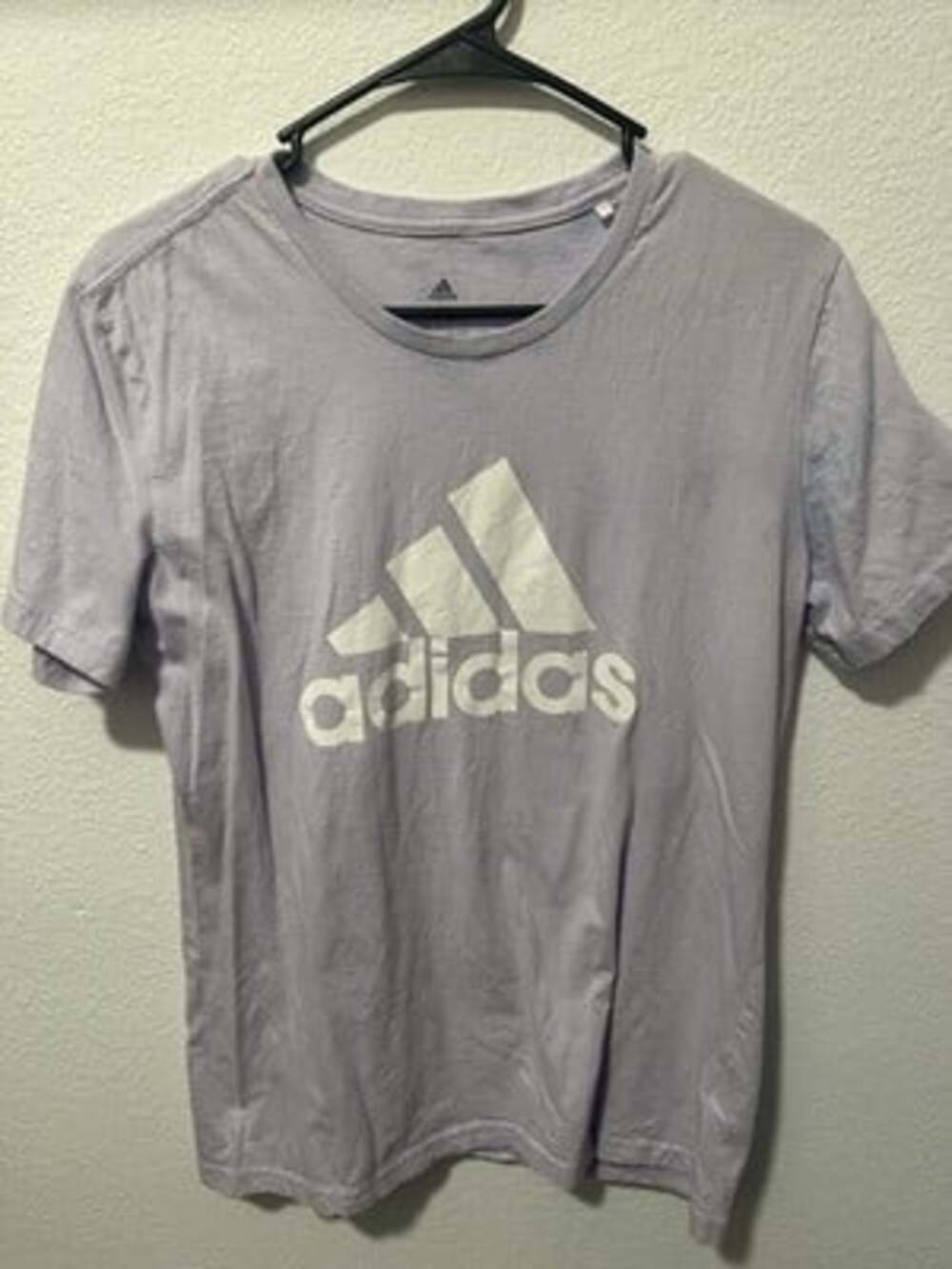 adidas Women's Purple Logo Graphic Crew Neck Short Sleeve T-Shirt Size L